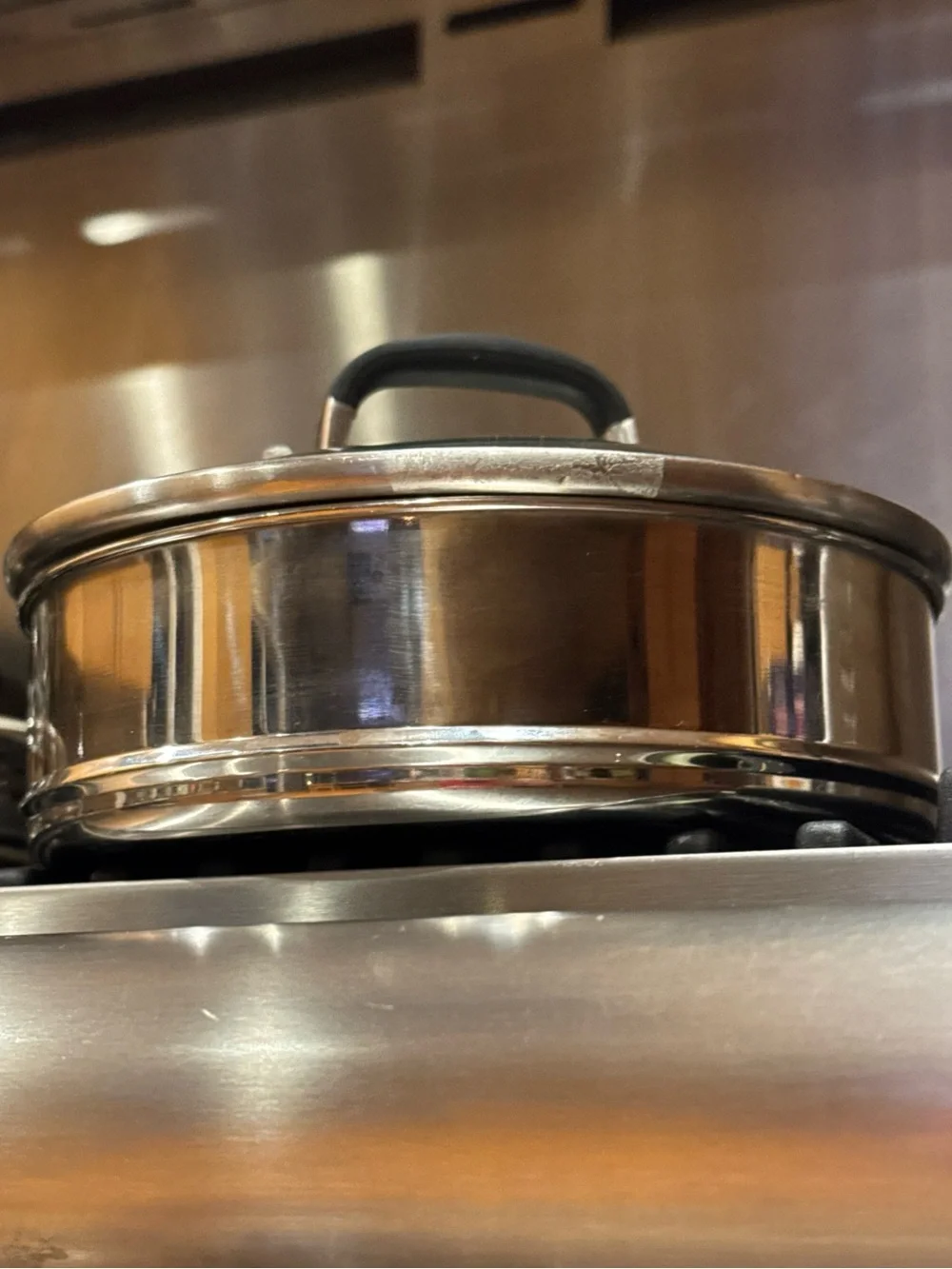 Simply Calphalon Stainless Steel Insert Pan with Clear Glass Lid (7.5” x 2”)
